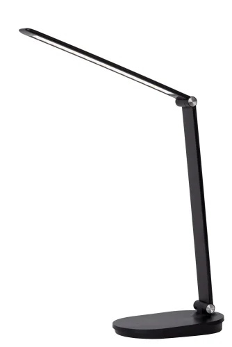 Настольная лампа офисная LED Aldwin 24610/08/30 Lucide белая 1 лампа, основание чёрное полимер в стиле современный 