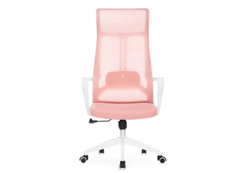 Компьютерное кресло Tilda pink / white 15629 Woodville, розовый/сетка, ножки/пластик/белый, размеры - *1250***650*600 фото 2