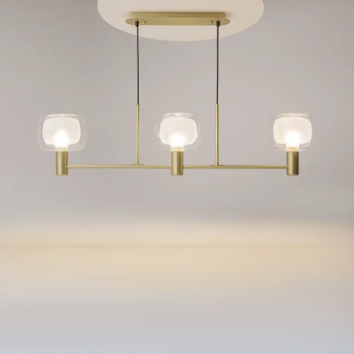 Светильник подвесной Vision MOD411PL-03G Maytoni прозрачный на 3 лампы, основание золотое в стиле современный фото 6