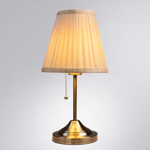 Настольная лампа Marriot A5039TL-1AB Arte Lamp бежевая 1 лампа, основание античное бронза металл в стиле современный  фото 2
