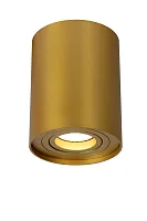 Светильник накладной Tube 22952/01/02 Lucide латунь матовый золото 1 лампа, основание латунь матовое золото в стиле современный круглый