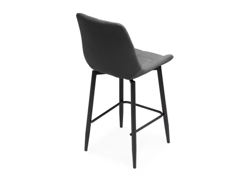 Полубарный стул Алст К крутящийся темно-серый / черный 502127 Woodville, серый/велюр, ножки/металл/чёрный, размеры - ****500*580 фото 5