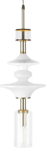 Светильник подвесной Spindle 10423/D LOFT IT белый прозрачный на 1 лампу, основание бронзовое в стиле современный восточный фото 3