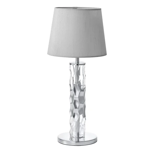 Настольная лампа PRIMAVERA LG1 CHROME Crystal Lux прозрачная 1 лампа, основание хром металл в стиле современный  фото 2