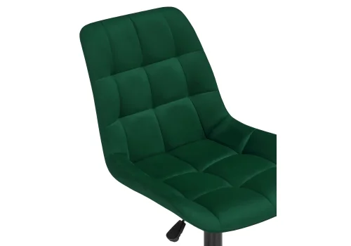 Компьютерное кресло Честер зеленый / черный 489819 Woodville, зелёный/велюр, ножки/металл/чёрный, размеры - *920***490*600 фото 7