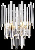 Бра Calogera WE137.02.101 Wertmark хром прозрачный 2 лампы, основание хром в стиле современный 