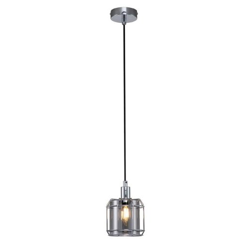 Светильник подвесной Midland 10188/1S Chrome Escada серый чёрный 1 лампа, основание хром в стиле лофт 