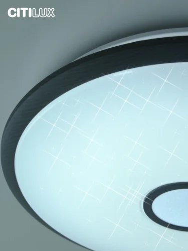 Люстра потолочная LED с пультом Старлайт Смарт CL703A35G Citilux белая на 1 лампа, основание венге в стиле современный с пультом яндекс алиса сири маруся голосовое управление фото 10