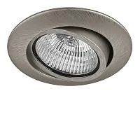 Светильник точечный поворотный TESO ADJ 011085 Lightstar Италия никель серый 1 лампа, основание серое никель в стиле хай-тек 