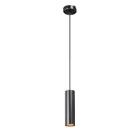 Светильник подвесной V4639-1/1S Vitaluce чёрный 1 лампа, основание чёрное в стиле арт-деко трубочки