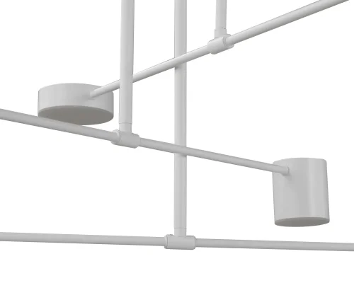 Люстра потолочная LED Мекли 07649-6A,01 Kink Light белая на 6 ламп, основание белое в стиле современный хай-тек фото 2