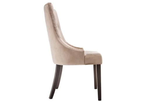Деревянный стул Elegance dark walnut / fabric beige 11138 Woodville, бежевый/ткань, ножки/дерево/коричневый, размеры - ****520*580 фото 2