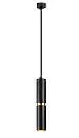 Светильник подвесной Salem V10526-PL Moderli чёрный 1 лампа, основание чёрное в стиле современный трубочки