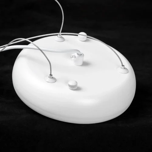 Светильник подвесной LED Crook LSP-7361 Lussole белый на 1 лампу, основание белое в стиле хай-тек современный фото 5