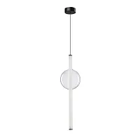 Светильник подвесной LED Rigla A6839SP-12CL Arte Lamp прозрачный 1 лампа, основание чёрное в стиле современный хай-тек 