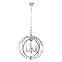 Люстра подвесная Джестер 104012604 Chiaro серебряная без плафона на 4 лампы, основание серебряное в стиле современный 