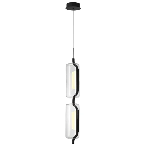 Светильник подвесной LED Kavia 5003/20L Odeon Light прозрачный 1 лампа, основание чёрное в стиле современный  фото 3