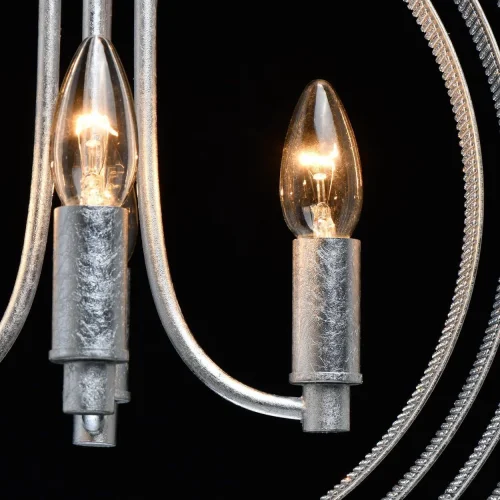 Люстра подвесная Джестер 104012604 Chiaro без плафона серебряная на 4 лампы, основание серебряное в стиле модерн  фото 6