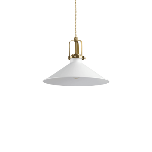 Светильник подвесной ERIS-3 SP1 BIANCO Ideal Lux белый 1 лампа, основание белое в стиле современный 