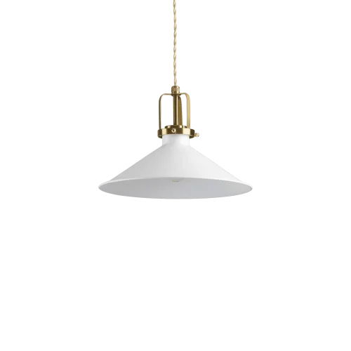 Светильник подвесной ERIS-3 SP1 BIANCO Ideal Lux белый на 1 лампу, основание белое в стиле современный 