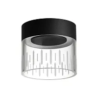 Светильник накладной LED Aura 359002 Novotech прозрачный 1 лампа, основание чёрное в стиле современный хай-тек круглый