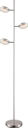 Торшер напольный LED KATHARINA 56108-3S Globo белый на 3 лампы, основание хром в стиле современный Торшер напольный LED KATHARINA 56108-3S Globo белый на 3 лампы, основание хром в стиле современный