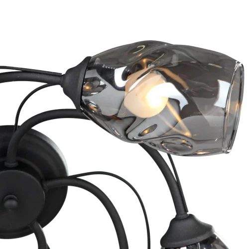 Люстра потолочная V4937-1/5PL Vitaluce серая чёрная на 5 ламп, основание чёрное в стиле современный фото 2 Люстра потолочная V4937-1/5PL Vitaluce серая чёрная на 5 ламп, основание чёрное в стиле современный фото 2