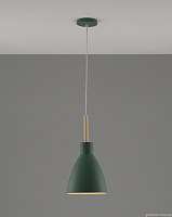 Светильник подвесной Toni V10651-1P Moderli бежевый зелёный 1 лампа, основание зелёное в стиле скандинавский лофт модерн 