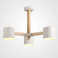 Люстра на штанге MALMO L3 White 101773-26 ImperiumLoft белая на 3 лампы, основание белое в стиле скандинавский Люстра на штанге MALMO L3 White 101773-26 ImperiumLoft белая на 3 лампы, основание белое в стиле скандинавский