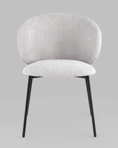 Стул Блейз букле светло-серый УТ000039643 Stool Group, серый/букле, ножки/металл/чёрный, размеры - ***** фото 2