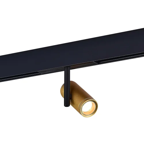 Трековый светильник магнитный LED ST808.236.08 ST-Luce золотой для шинопроводов серии ST808 чёрный
