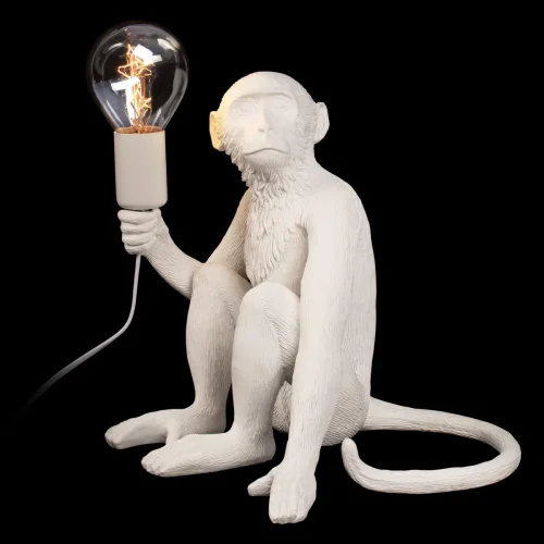 Настольная лампа Monkey 10314T/A LOFT IT без плафона 1 лампа, основание белое смола в стиле современный животные фото 2