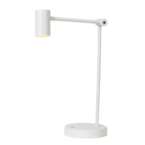 Настольная лампа офисная LED Tipik 36622/03/31 Lucide белая на 1 лампу, основание белое металл в стиле современный фото 6