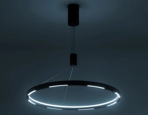 Светильник подвесной LED FL5856 Ambrella light чёрный 1 лампа, основание чёрное в стиле современный хай-тек кольца фото 5