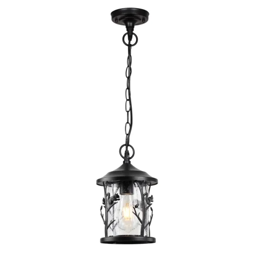 Подвесной светильник уличный Cuita 4963/1 Odeon Light уличный IP44 чёрный на 1 лампу, плафон прозрачный в стиле классический E27 фото 4