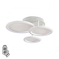 Люстра потолочная LED с пультом Alis Smart 8380/60CL Lumion белая на 1 лампу, основание белое в стиле современный хай-тек сири яндекс алиса с пультом Люстра потолочная LED с пультом Alis Smart 8380/60CL Lumion белая на 1 лампу, основание белое в стиле современный хай-тек сири яндекс алиса с пультом