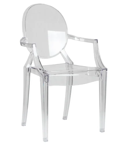 Стул обеденный 801-LMZL LOUIS GHOST, цвет сиденья прозрачный Dobrin, прозрачный/, ножки/пластик/прозрачный, размеры - ****540*565
