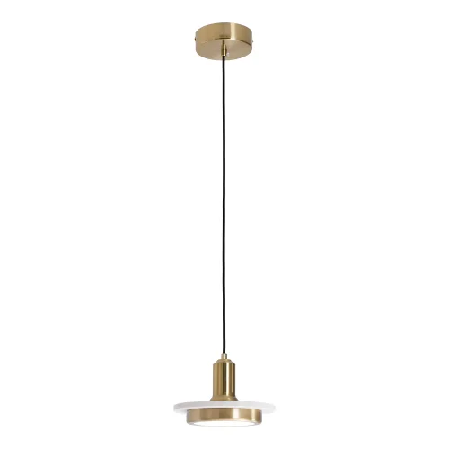 Светильник подвесной LED LSP-7518 Lussole белый бронзовый на 1 лампу, основание бронзовое в стиле современный фото 2