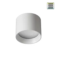 Светильник накладной LED с переключателем цветовой температуры Orbis 359592 Novotech белый на 1 лампу, основание белое в стиле хай-тек современный круглый Светильник накладной LED с переключателем цветовой температуры Orbis 359592 Novotech белый на 1 лампу, основание белое в стиле хай-тек современный круглый