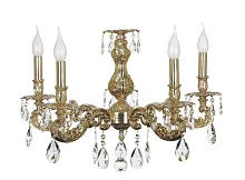 Люстра хрустальная подвесная Rossano E 1.1.5.200 GH Dio D'Arte без плафона на 5 ламп, основание золотое в стиле классический 