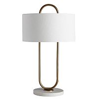 Настольная лампа Marston Table Lamp 123558-22 ImperiumLoft белая 1 лампа, основание белое металл в стиле современный 