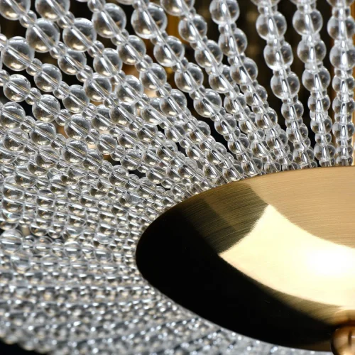 Люстра потолочная хрустальная Бриз 111012815 MW-Light прозрачная на 15 ламп, основание золотое в стиле классический  фото 10