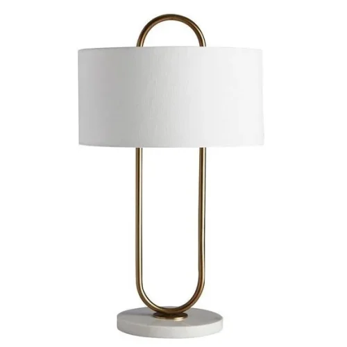 Настольная лампа Marston Table Lamp 123558-22 ImperiumLoft белая на 1 лампу, основание белое металл в стиле современный 