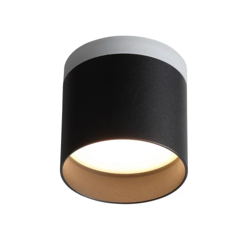 Светильник накладной LED Panaggio ST102.402.09 ST-Luce белый чёрный 1 лампа, основание чёрное в стиле хай-тек круглый фото 2