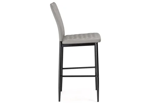 Барный стул Teon gray / chrome 15511 Woodville, серый/искусственная кожа, ножки/металл/чёрный, размеры - *1000***410*500 фото 3