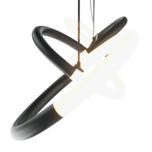 Светильник подвесной LED Node MOD165PL-L40B3K Maytoni чёрный 1 лампа, основание чёрное в стиле  кольца фото 4