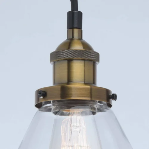 Светильник подвесной лофт Фьюжн 392017805 MW-Light прозрачный на 5 ламп, основание чёрное в стиле лофт spider паук фото 6