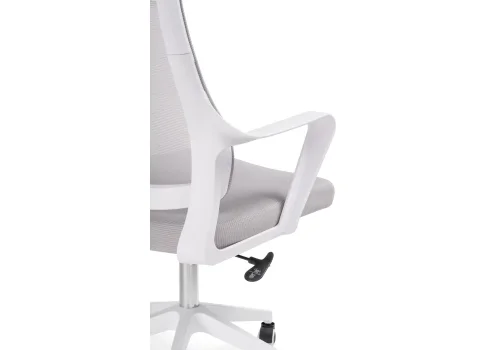Компьютерное кресло Rino light gray / white 15632 Woodville, серый/сетка, ножки/пластик/белый, размеры - *1260***660*700 фото 9