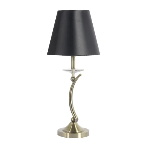 Настольная лампа Monti E 4.1.1 A Arti Lampadari чёрная 1 лампа, основание бронзовое металл в стиле классический 