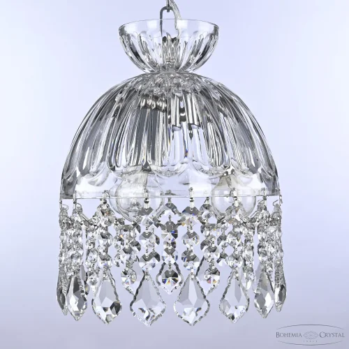 Светильник подвесной 5478/22 Ni Clear/M-1H Leafs Bohemia Ivele Crystal прозрачный 3 лампы, основание никель в стиле классический leafs фото 4